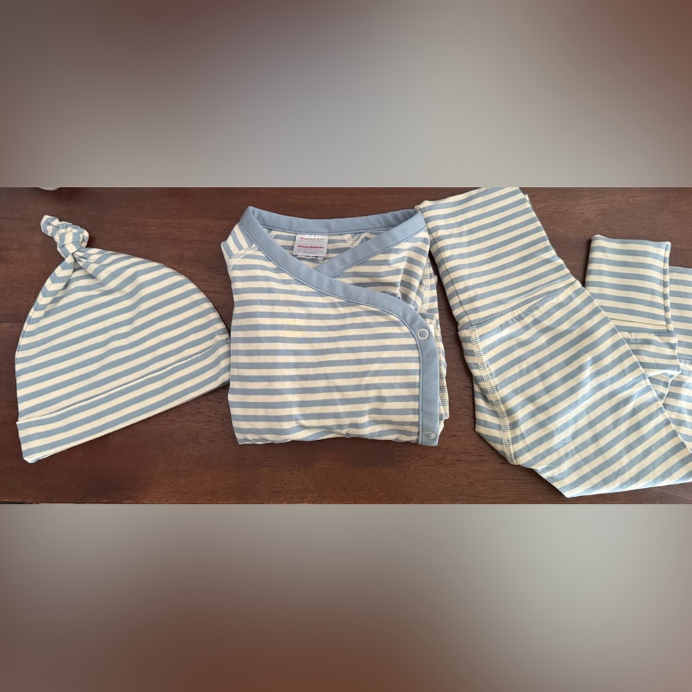 Hanna Andersson Blue and White Striped Kids Matching Set